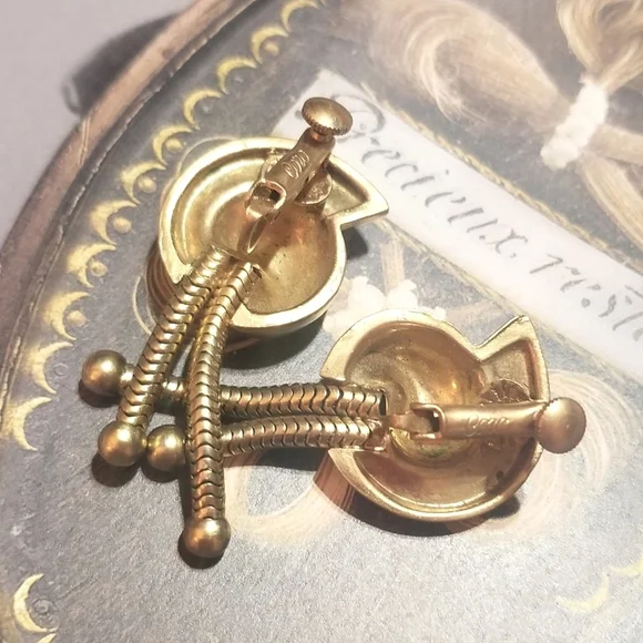 EARLY CORO Victorian Revival Dangling Earrings - Picture 3 of 5